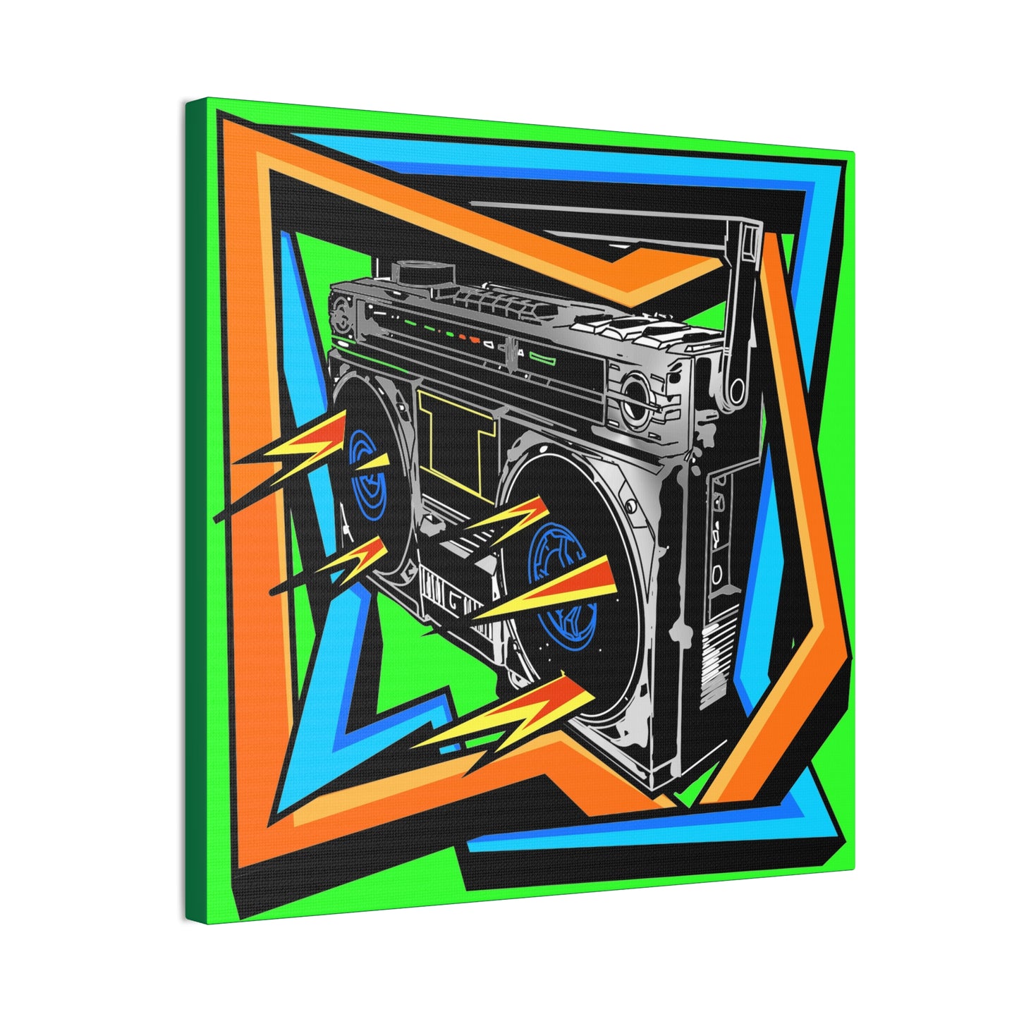 Boom Box - Canvas Stretched, 0.75"