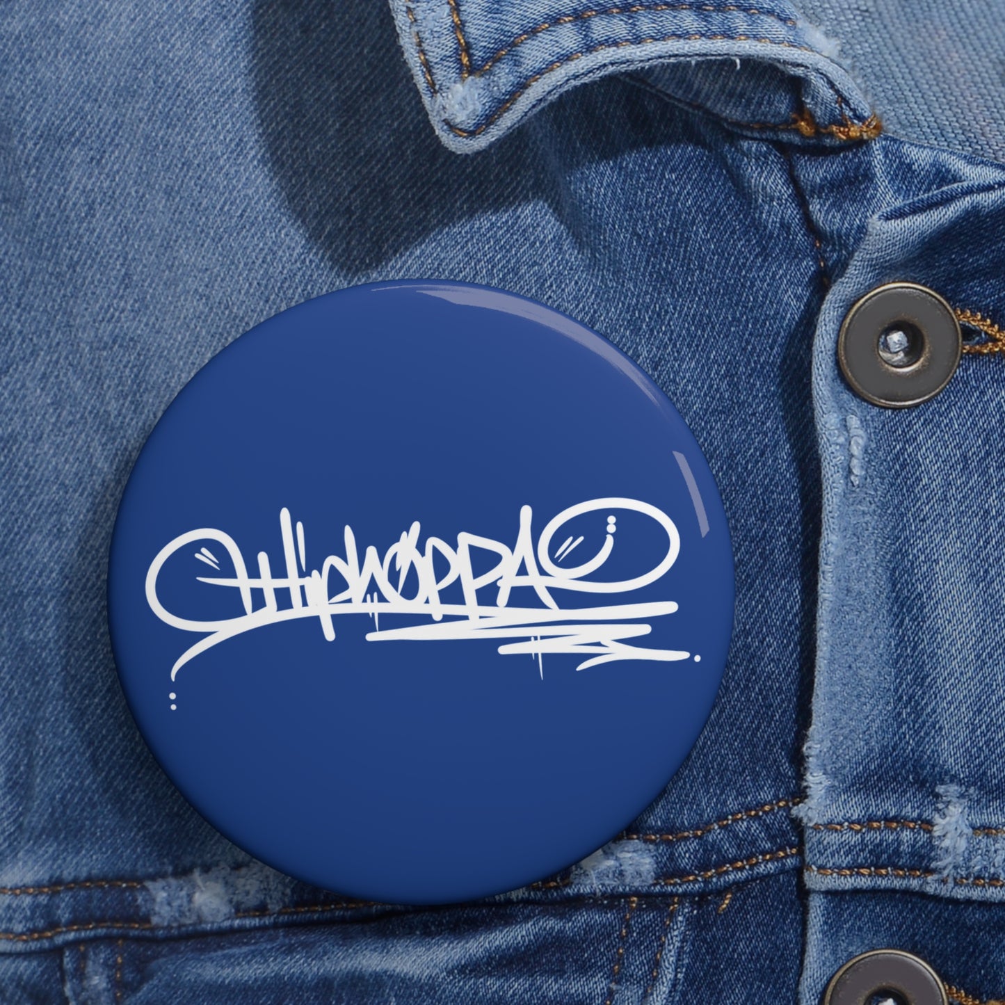 Blue with white Hiphoppa Tag™ Pin