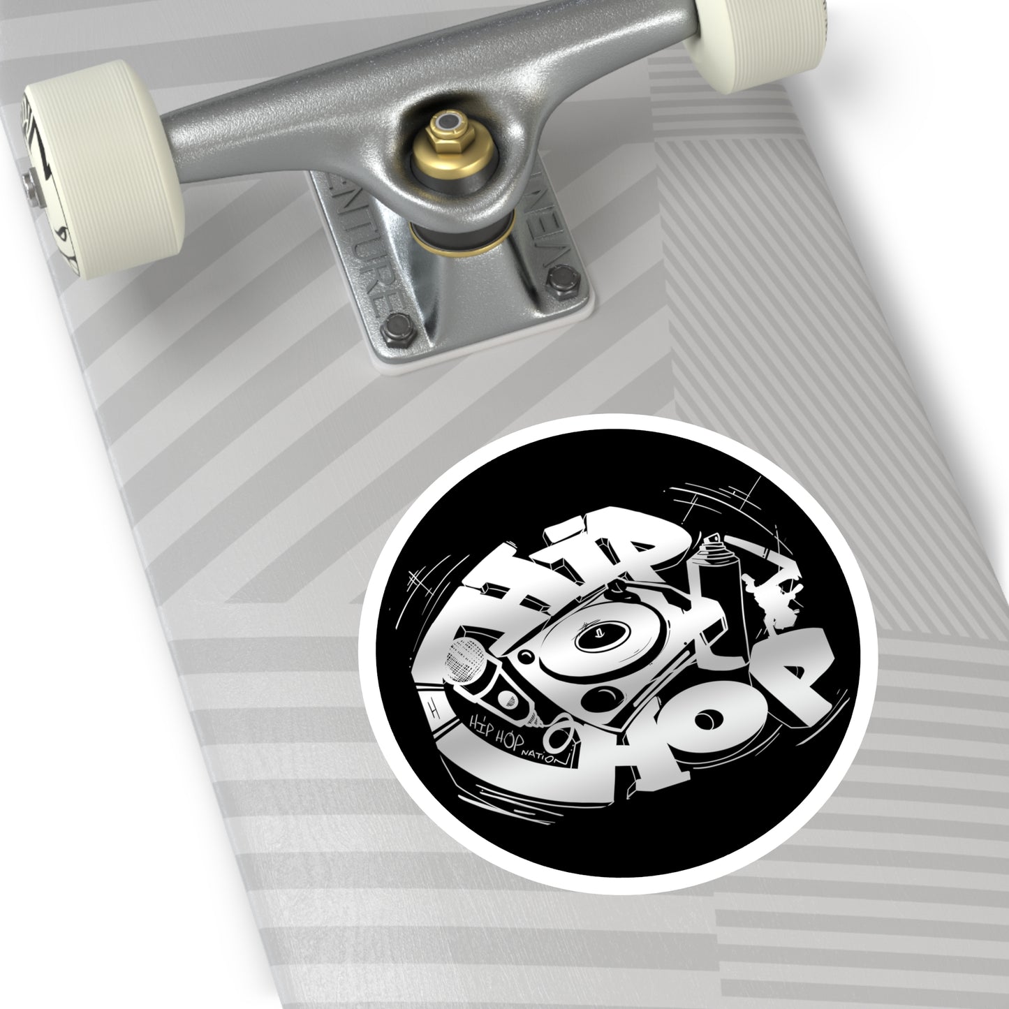 Round Hip Hop Nation Vinyl Sticker, Indoor\Outdoor