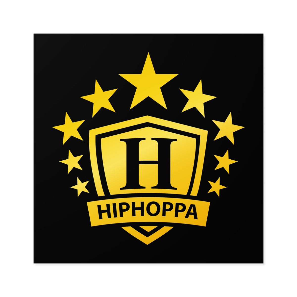 Square Hiphoppa Shield™ Vinyl Stickers, Indoor\Outdoor