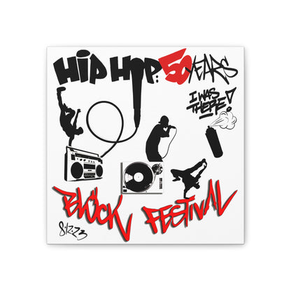 Hip Hop 50 Years Block Festival - Canvas Stretched, 0.75"