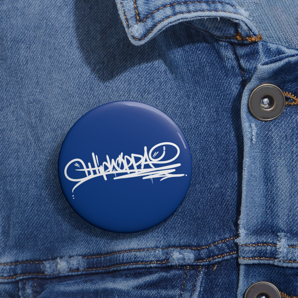 Blue with white Hiphoppa Tag™ Pin