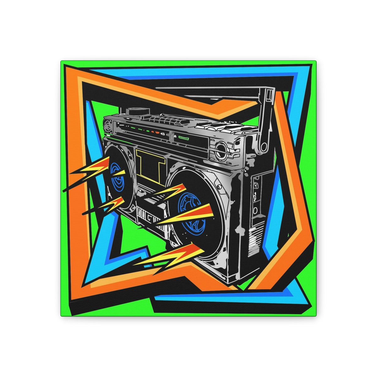 Boom Box - Canvas Stretched, 0.75"