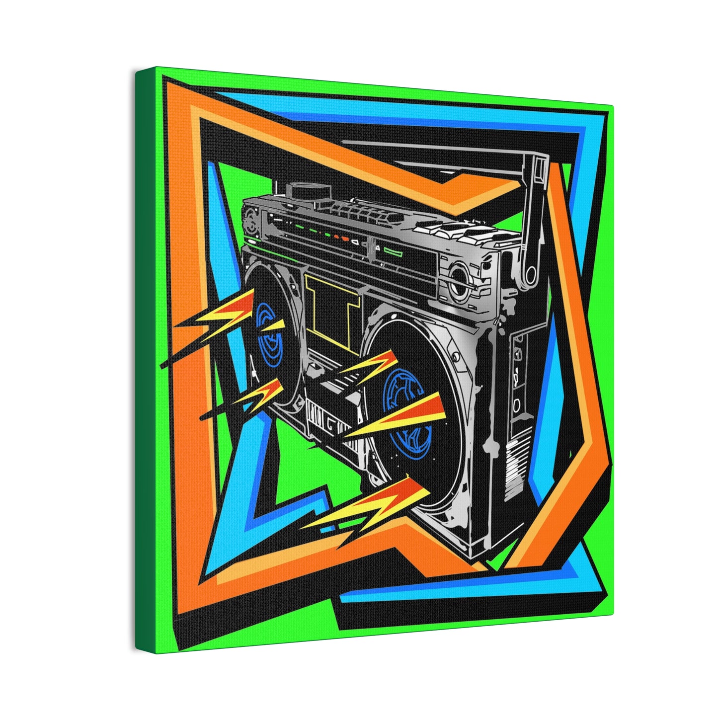 Boom Box - Canvas Stretched, 0.75"