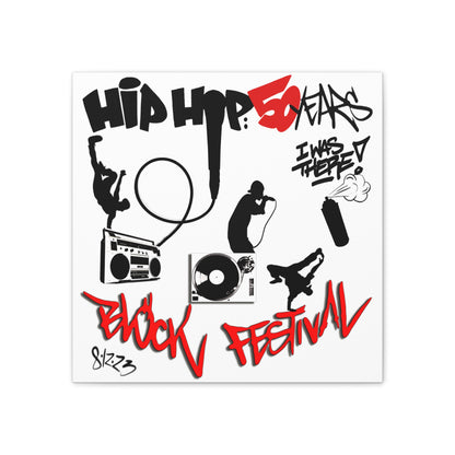 Hip Hop 50 Years Block Festival - Canvas Stretched, 0.75"