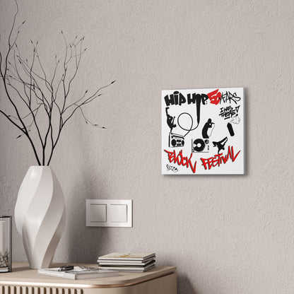 Hip Hop 50 Years Block Festival - Canvas Stretched, 0.75"