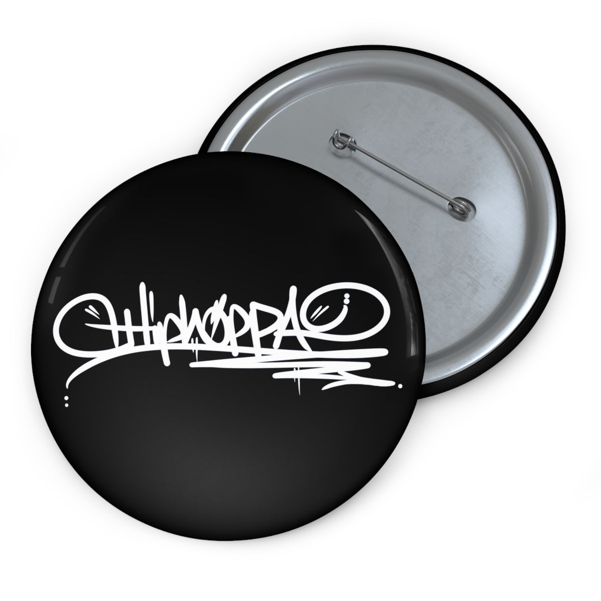 Black with white Hiphoppa Tag™ Pin