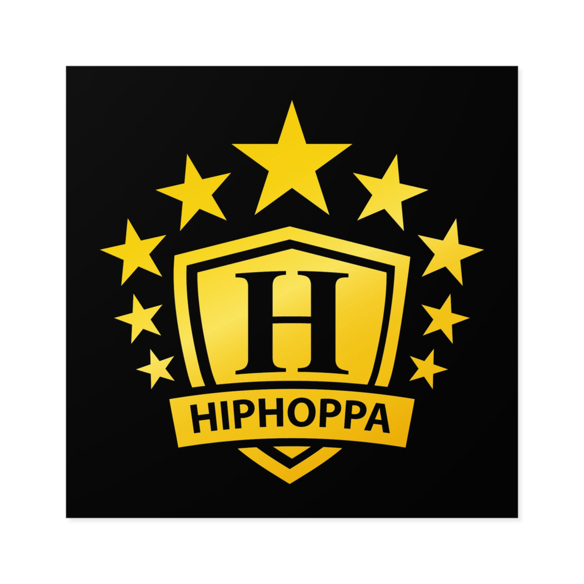 Square Hiphoppa Shield™ Vinyl Stickers, Indoor\Outdoor