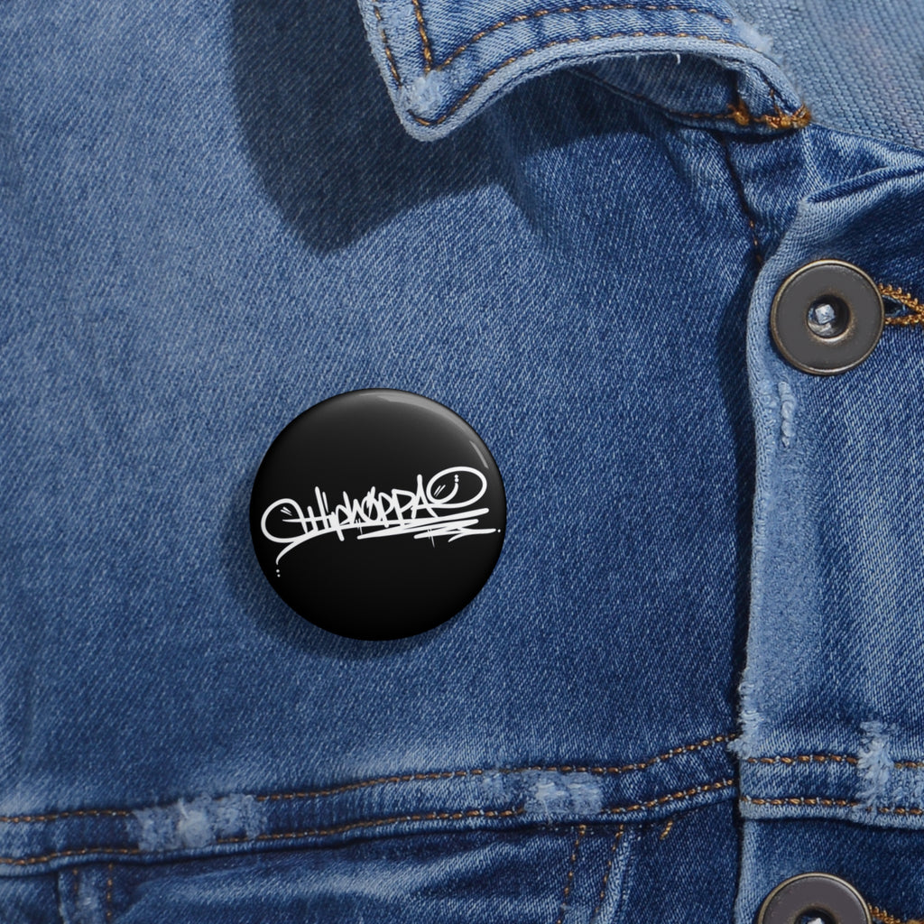 Black with white Hiphoppa Tag™ Pin