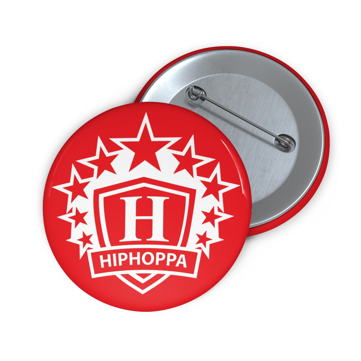 Red with white Hiphoppa Shield™ Pin