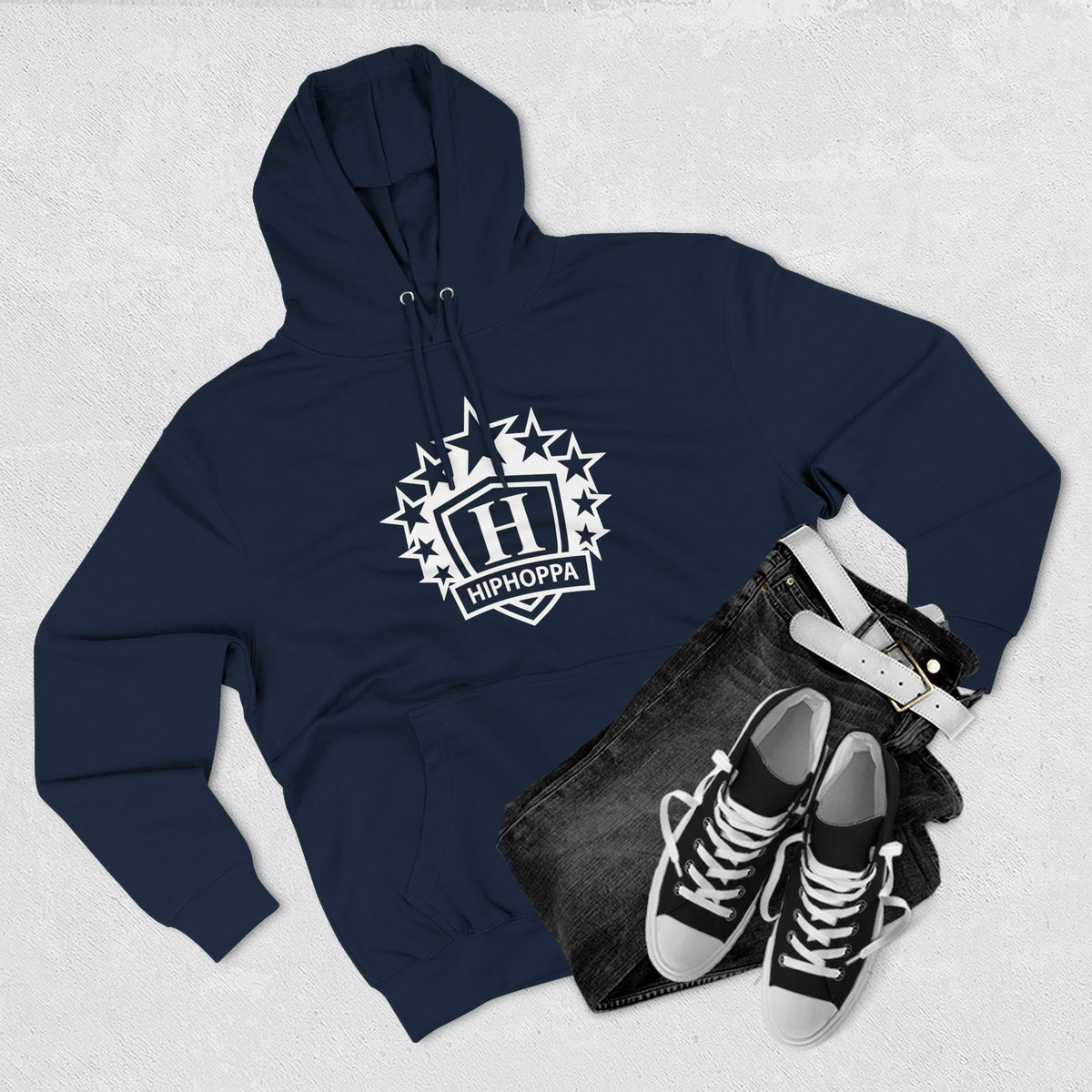 Hiphoppa Shield™ White Logo Hood