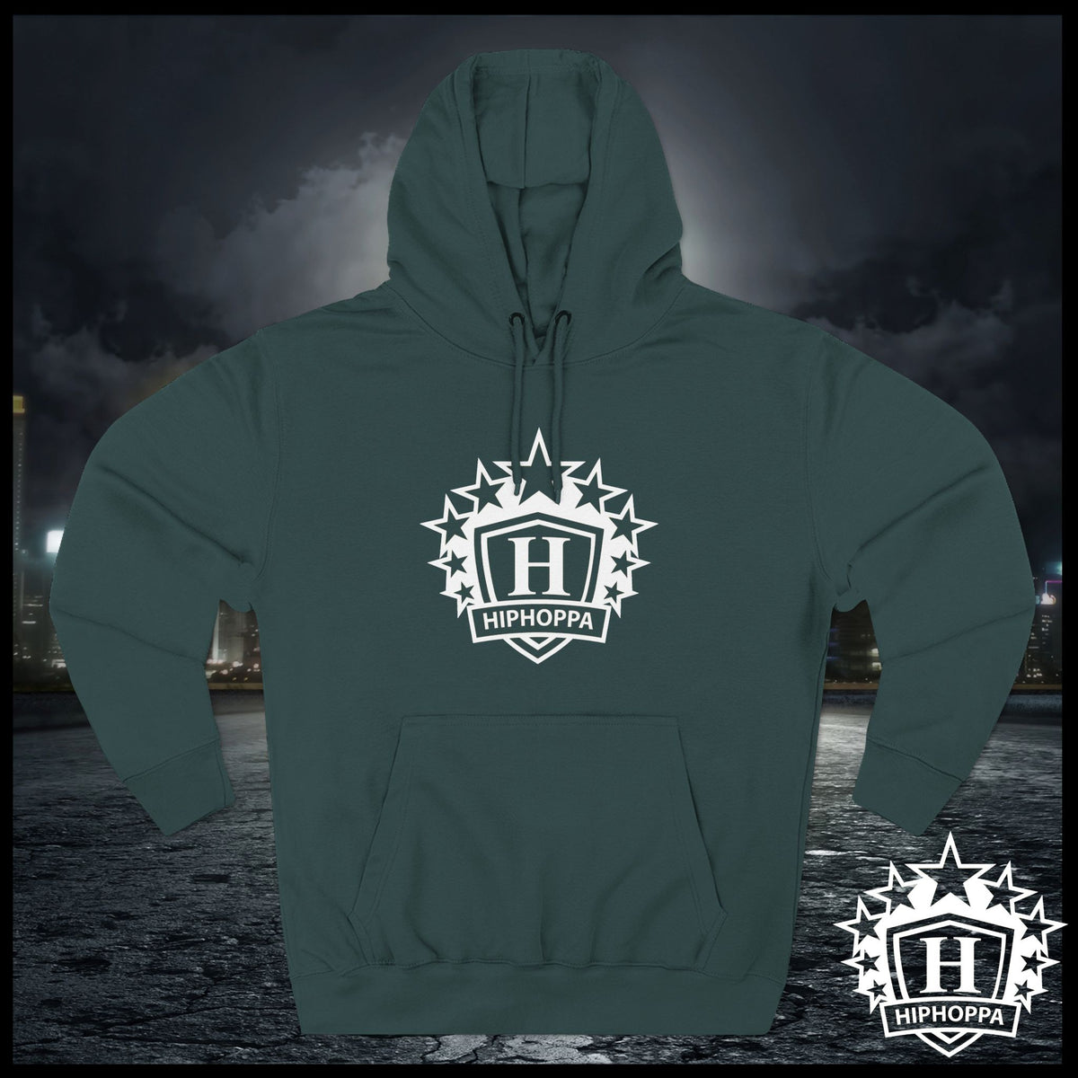 Hiphoppa Shield™ White Logo Hood