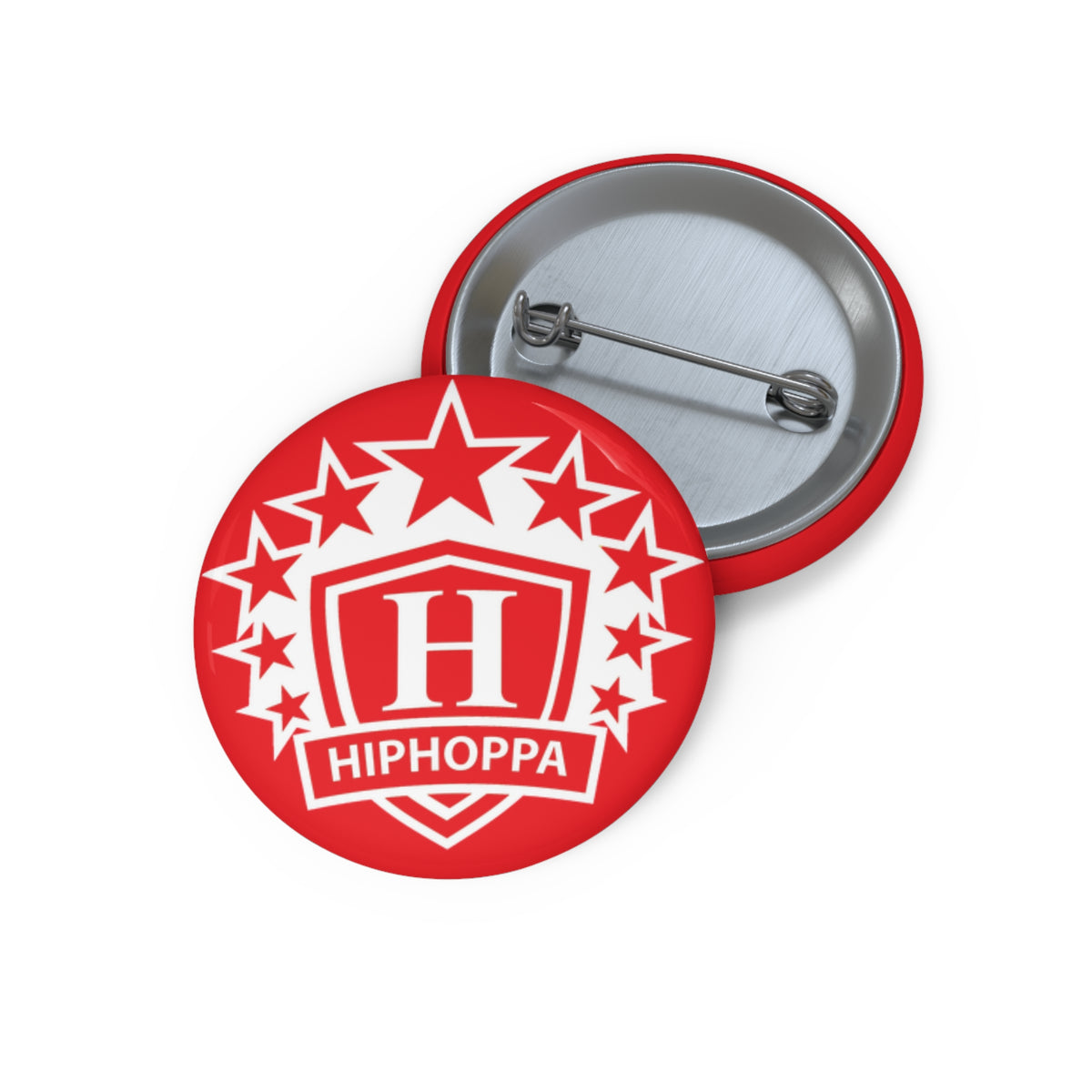 Red with white Hiphoppa Shield™ Pin