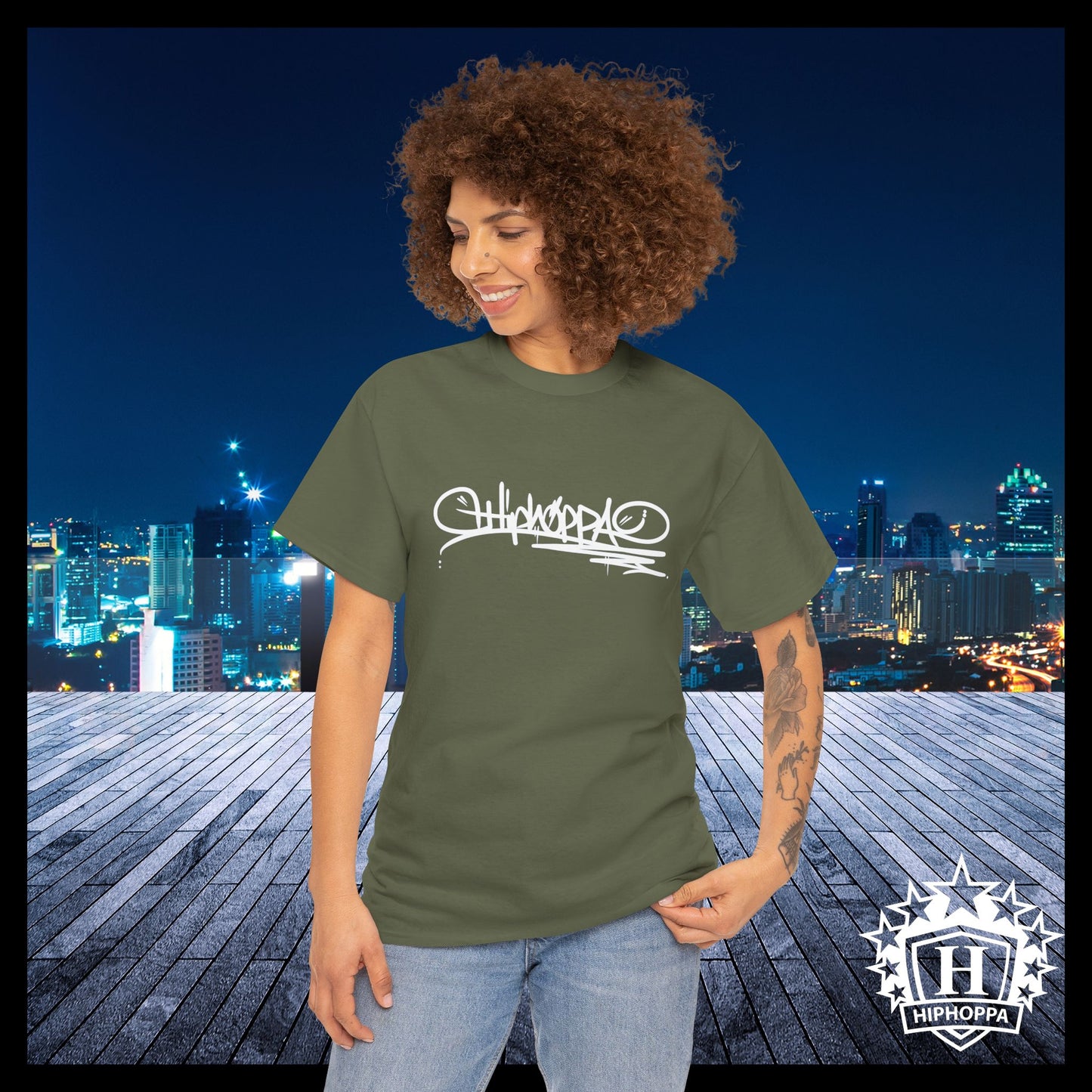 Hiphoppa Tag™ Heavy Cotton Tee, White Tag