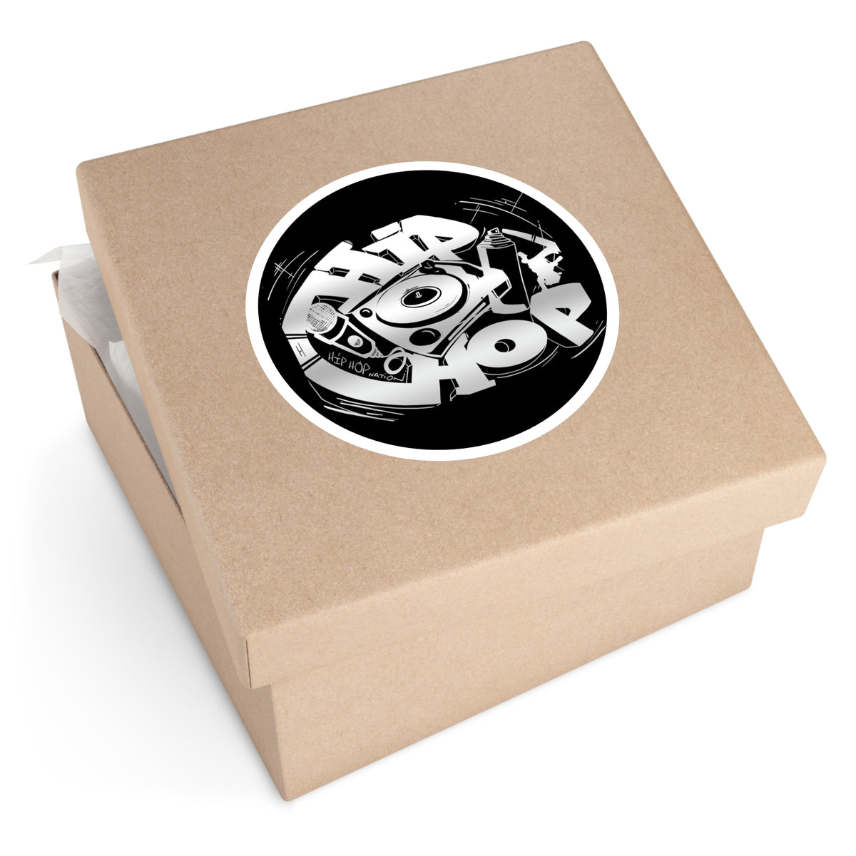 Round Hip Hop Nation Vinyl Sticker, Indoor\Outdoor