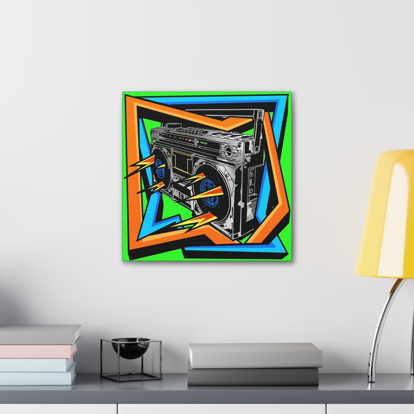 Boom Box - Canvas Stretched, 0.75"