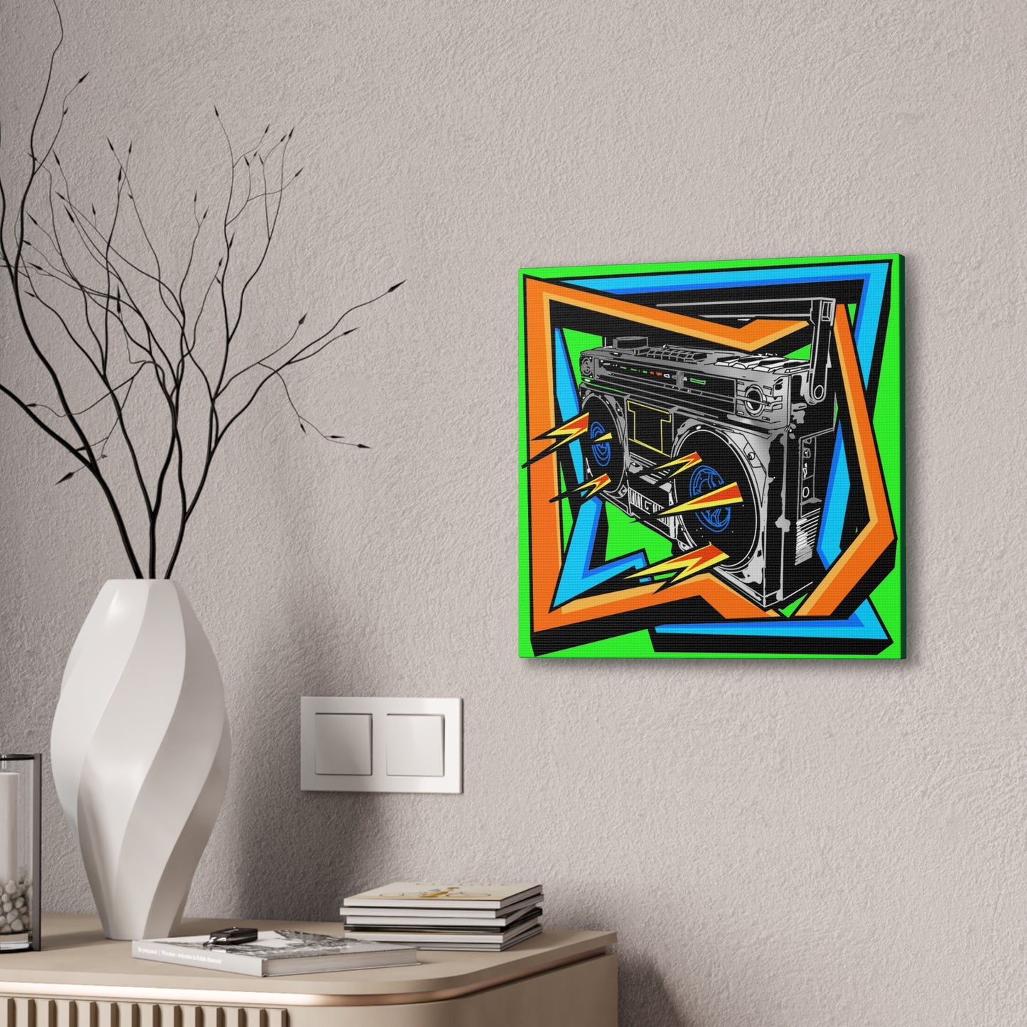 Boom Box - Canvas Stretched, 0.75"