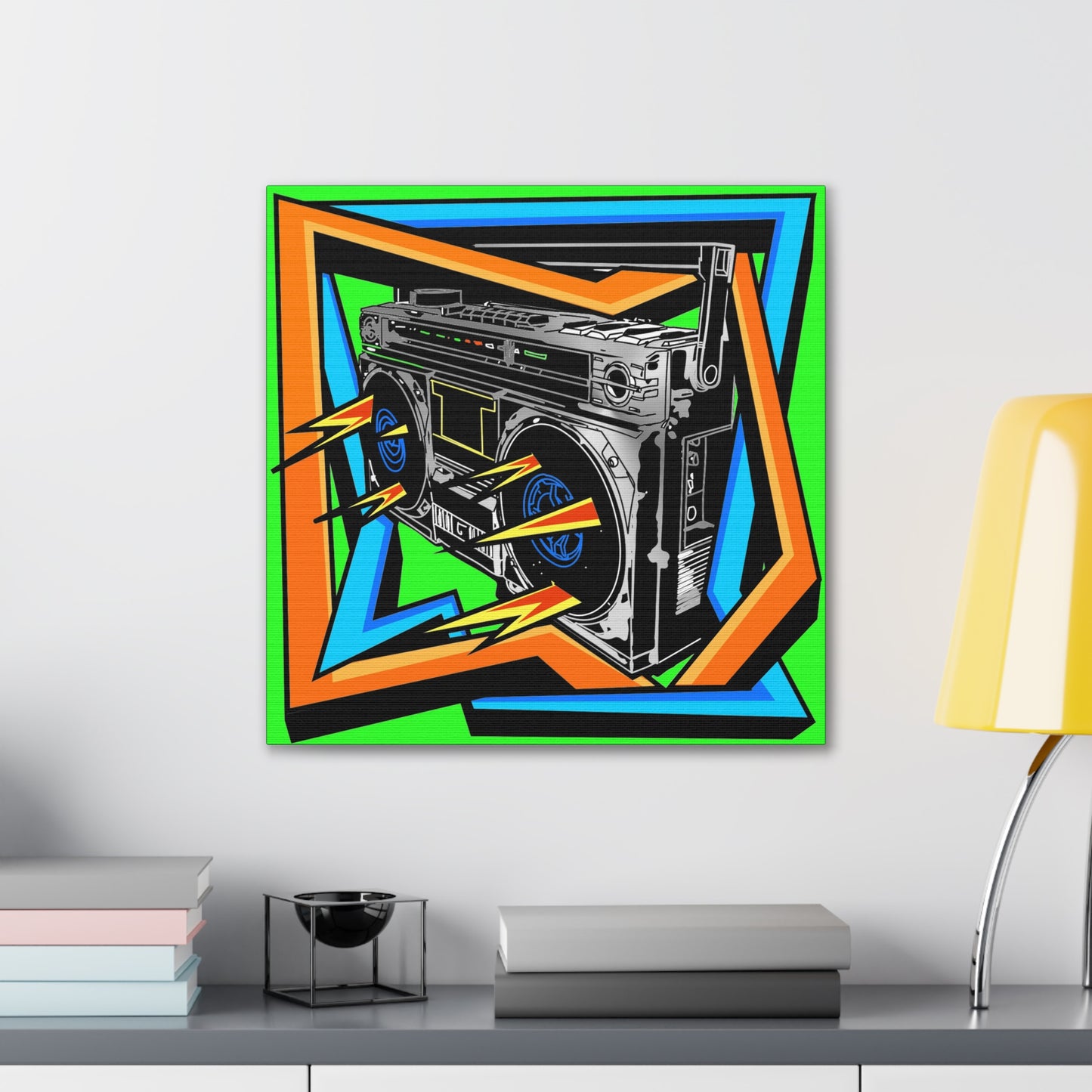 Boom Box - Canvas Stretched, 0.75"