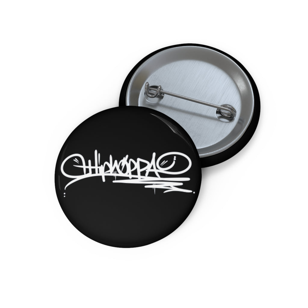 Black with white Hiphoppa Tag™ Pin