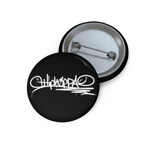 Black with white Hiphoppa Tag™ Pin