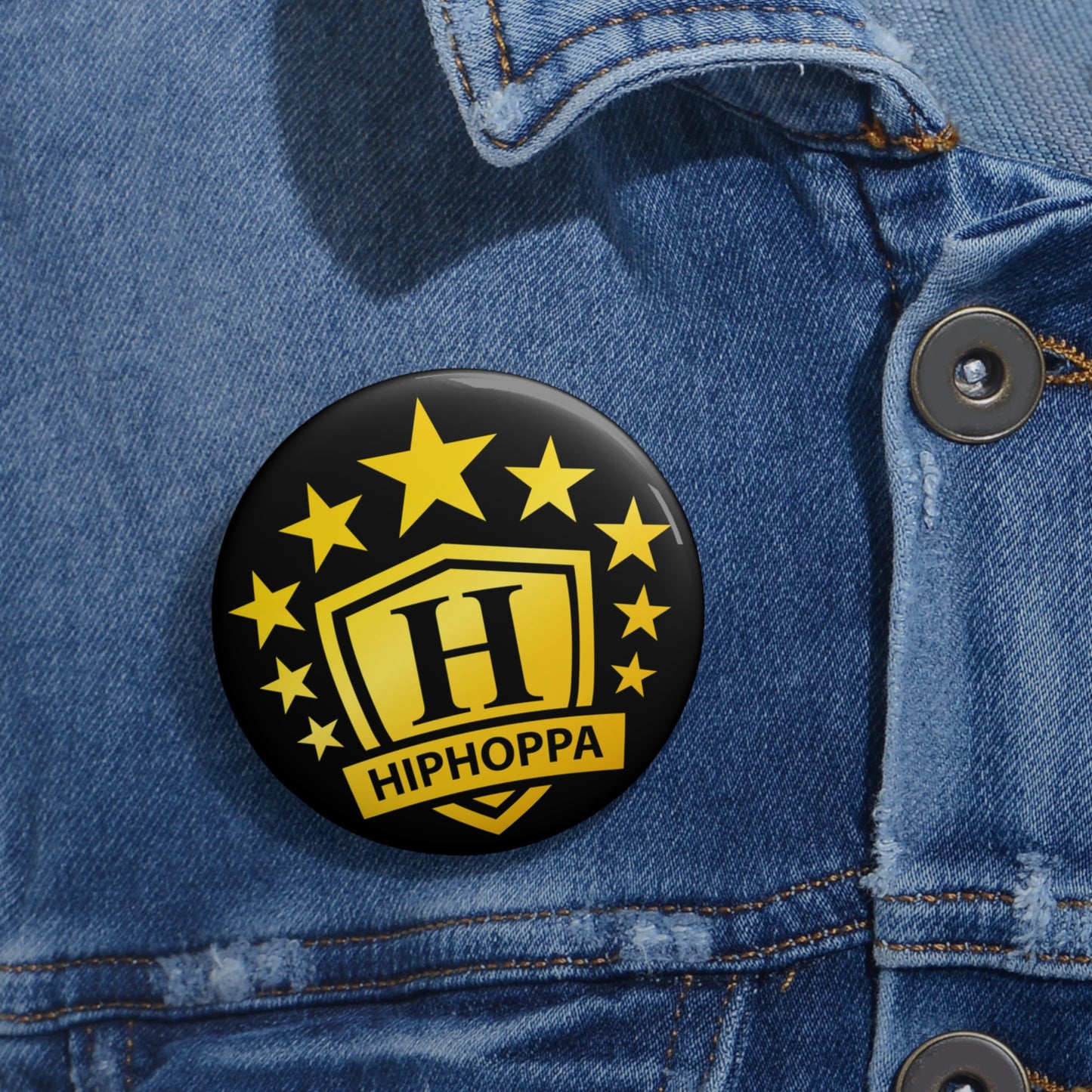 Hiphoppa Shield Black Pin